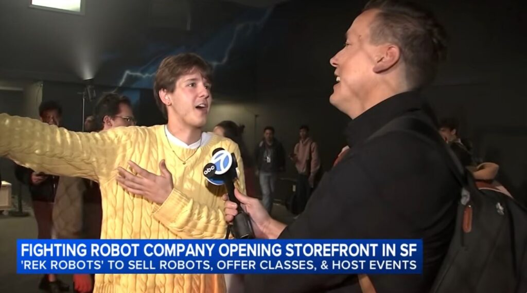 REK Spectator Interviewed at Robot Fighting Event 