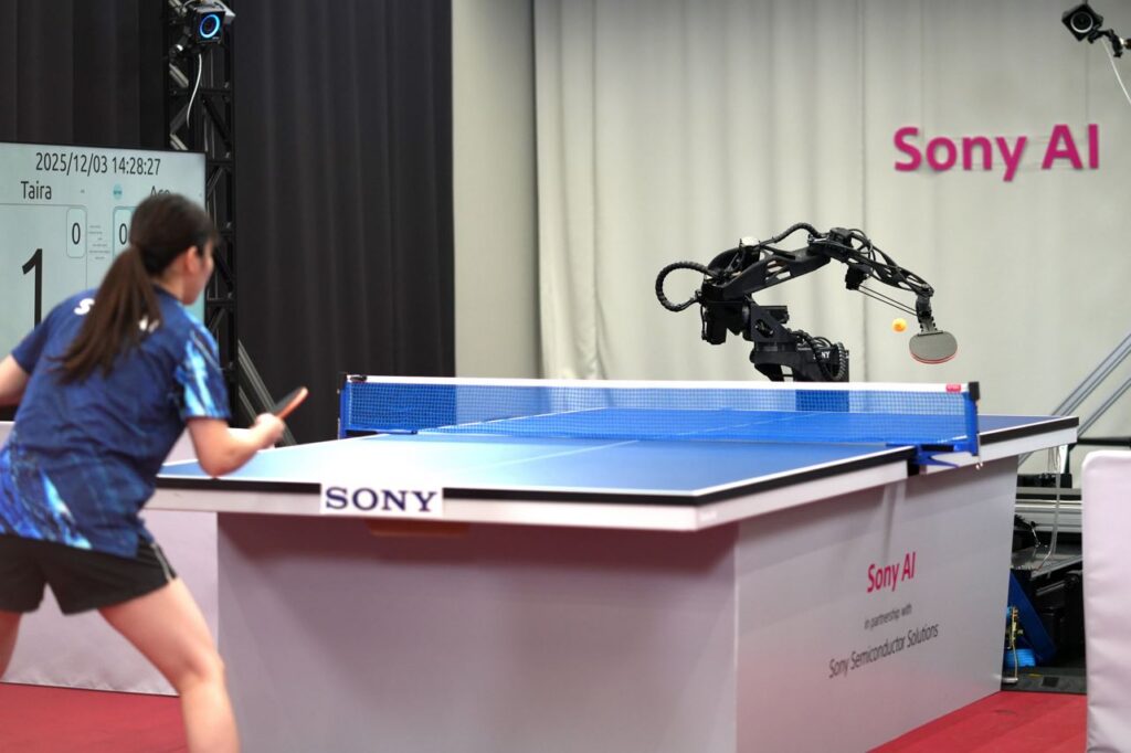 Sony table tennis ace robot